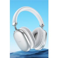 Hoco W35 Max Joy Aux Destekli Bluetooth Kablosuz Kulaklık - Gümüş