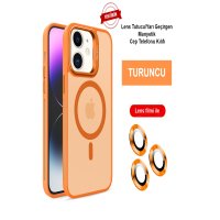 Joko iPhone 12 Flet Lens Magsafe Kapak - Turuncu
