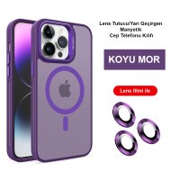 Joko iPhone 13 Pro Max Flet Lens Magsafe Kapak - Derin Mor