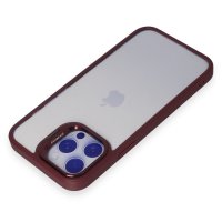 Joko iPhone 13 Pro Max Kılıf Roblox Lens Standlı Kapak - Bordo