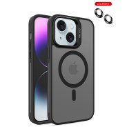 Joko iPhone 14 Kılıf Flet Lens Magsafe Kapak - Siyah