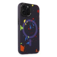 Joko iPhone 14 Pro Max Colorful Magsafe Kapak - Derin Mor