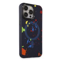Joko iPhone 14 Pro Max Colorful Magsafe Kapak - Lacivert