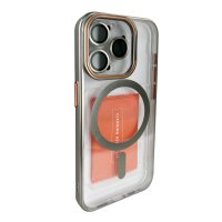 Joko iPhone 14 Pro Max Crown Lens Standlı Magsafe Kapak - Titan Gri