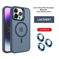 Joko iPhone 14 Pro Max Kılıf Flet Lens Magsafe Kapak - Lacivert