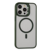 Joko iPhone 15 Pro Kılıf Roblox Lens Magsafe Standlı Kapak - Koyu Yeşil