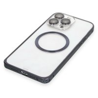 Joko iPhone 15 Pro Max Kılıf Metal Bumper Magneticsafe Kapak - Lacivert