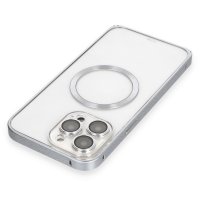 Joko iPhone 15 Pro Kılıf Metal Bumper Magneticsafe Kapak - Gri