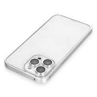 Joko iPhone 15 Pro Metal Bumper Mat Kapak - Gümüş