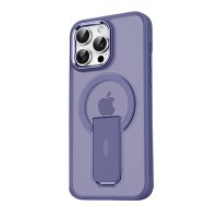 Newface iPhone 15 Pro Tork Magsafe Standlı Kapak - Derin Mor