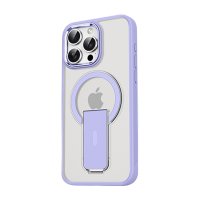 Newface iPhone 15 Pro Tork Magsafe Standlı Kapak - Lila