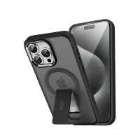 Newface iPhone 15 Pro Tork Magsafe Standlı Kapak - Siyah