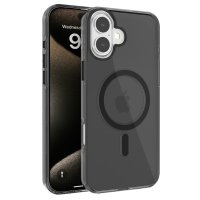 Joko iPhone 16 Gleam PC Sert Magsafe Kılıf - Şeffaf-Siyah