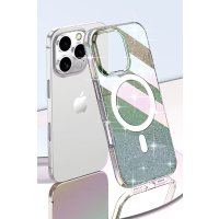 Joko iPhone 16 Pro Max Rasasi Simli Magsafe Kapak - Şeffaf