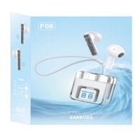Karler Bass F08 Dijital Şarj Göstergeli TWS Bluetooth Kulaklık - Mavi