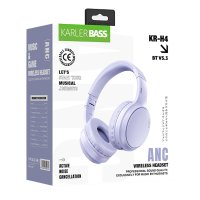 Karler Bass KRH4 Aktif Gürültü Engelleyici Özellikli Kafaüstü Kablosuz Bluetooth Kulaklık - Mavi