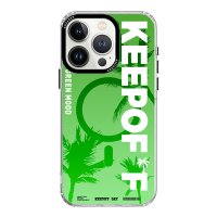 Keep Off iPhone 15 Pro Max Summer Travel Magsafe Kapak - Green Mood
