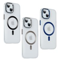Keephone iPhone 15 Dazzle Pro Matte Magsafe Kılıf - Titan Gold