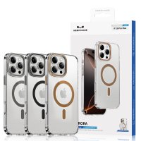 Keephone iPhone 16 Pro Aurora Şeffaf Magsafe Kılıf - Siyah Titanyum