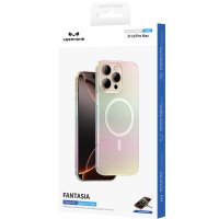 Keephone iPhone 16 Pro Fantasia Gökkuşağı Magsafe Kılıf - Beyaz