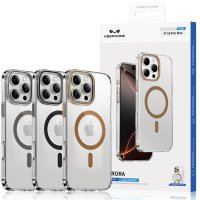 Keephone iPhone 16 Pro Max Aurora Şeffaf Magsafe Kılıf - Natural Titanyum
