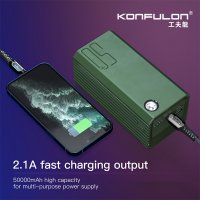 Konfulon A22 Led Işıklı Powerbank 50.000 mAh - Siyah