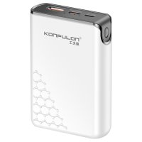 Konfulon A6Q 22.5W Usb 3.0 ve 20W Type-C Çıkışlı 10.000 mAh PD Powerbank - Beyaz