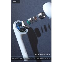 Konfulon BTS09 Kablosuz Airpods Kulaklık - Beyaz