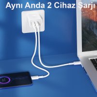 Konfulon C69Q 1 Adet 20W Type-C ve 1 Adet 18W Usb 3.0 Çıkışlı PD Şarj Cihazı