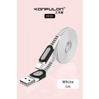 Konfulon DC03 Süper Hızlı Type-C Kablo 1M 2.4A - Beyaz