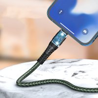 Konfulon DC33 Usb 3.0 to Lightning 1M Tel Örgü 60W Kablo - Gümüş
