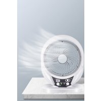 Konfulon FS22 Led Işıklı Masaüstü Soğutma Fanı - Beyaz