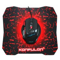 Konfulon G2 RGB Işıklı Kablolu Gamer Mouse + Mouse Pad