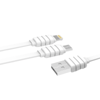 Konfulon S56 2in1 (Lightning-Micro USB) Kablo 1.2M 2.1A