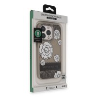 Movenchy iPhone 14 Terra Desenli Kapak - Gri - 3