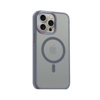 Movenchy iPhone 15 Pro Max Kılıf Radyant Magsafe Kapak - Titan Gri