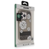 Movenchy iPhone 15 Pro Max Terra Desenli Kapak - Gri - 3