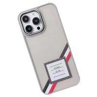 Movenchy iPhone 15 Pro Terra Desenli Kapak - Gri - 1