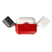 Newface Airpods 3 (3.nesil) Basmalı Kılıf - Kırmızı-Siyah-Beyaz