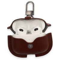 Newface Airpods 3 (3.nesil) Çanta Deri Kılıf - Kahverengi