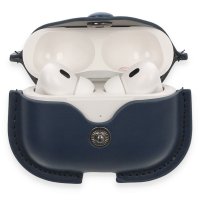 Newface Airpods Pro (1.nesil) Çanta Deri Kılıf - Lacivert