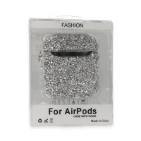 Newface Airpods Pro 2 (2.nesil) Mira Taşlı Kılıf - Gümüş