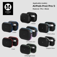 Movenchy Airpods Pro 2 (2.nesil) MO-A8 Armor Kılıf - Kırmızı