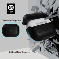 Movenchy Airpods Pro 2 (2.nesil) MO-A8 Armor Kılıf - Siyah