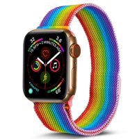 Newface Apple Watch 38mm Metal Mıknatıslı Kordon - Gökkuşağı