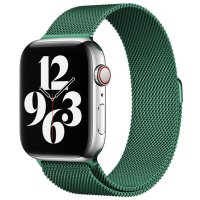 Newface Apple Watch 38mm Metal Mıknatıslı Kordon - Haki Yeşil
