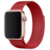 Newface Apple Watch 38mm Metal Mıknatıslı Kordon - Kırmızı
