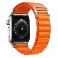 Newface Apple Watch 38mm Mountain Kordon - Siyah-Turuncu