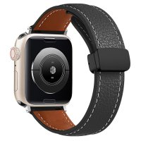 Newface Apple Watch 40mm KR414 Daks Deri Kordon - Siyah