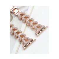 Newface Apple Watch 40mm Node Taşlı Kordon - Siyah